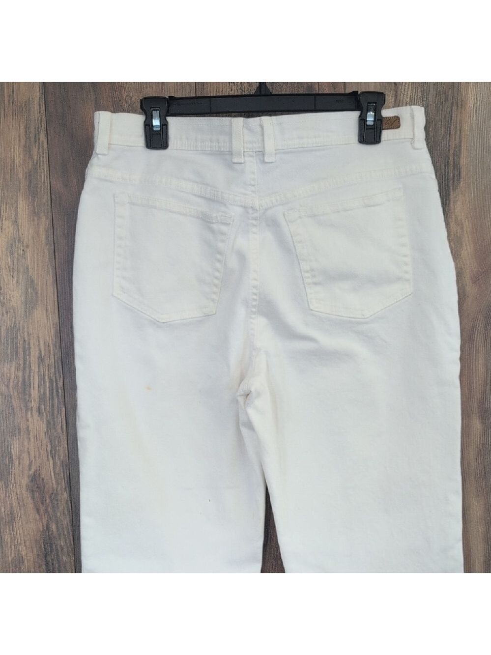 Gloria Vanderbilt White Straight Leg High Rise Denim Jeans 12